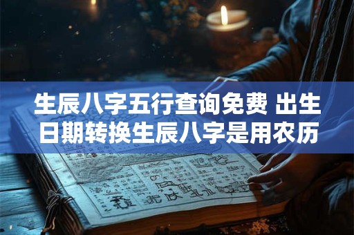 生辰八字五行查询免费 出生日期转换生辰八字是用农历