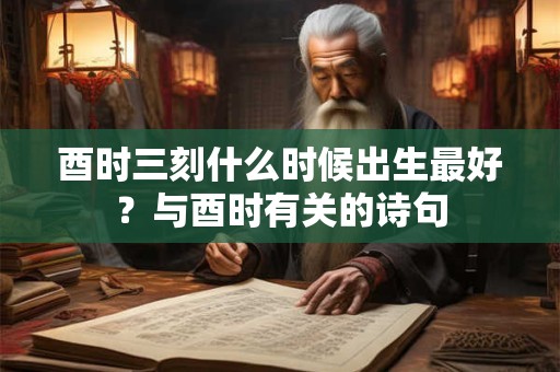 酉时三刻什么时候出生最好？与酉时有关的诗句