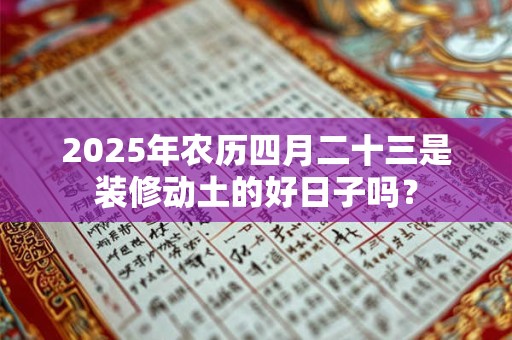 2025年农历四月二十三是装修动土的好日子吗？