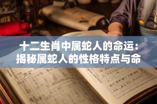 十二生肖中属蛇人的命运：揭秘属蛇人的性格特点与命运走向
