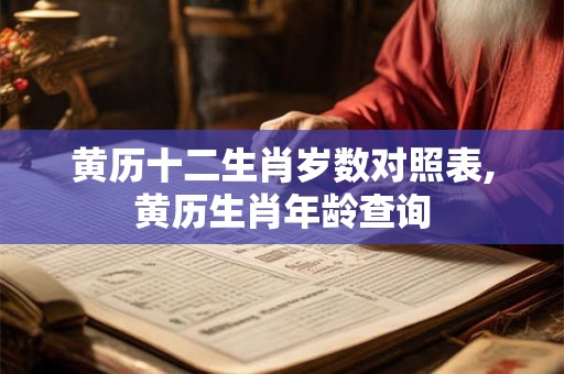黄历十二生肖岁数对照表,黄历生肖年龄查询 黄历十二生肖岁数对照表,黄历生肖年龄查询