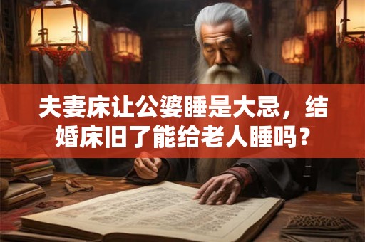 夫妻床让公婆睡是大忌，结婚床旧了能给老人睡吗？