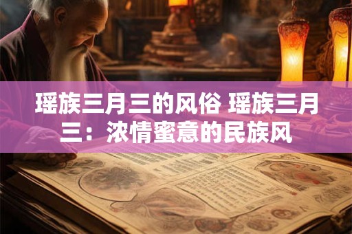瑶族三月三的风俗 瑶族三月三：浓情蜜意的民族风