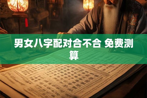 男女八字配对合不合 免费测算