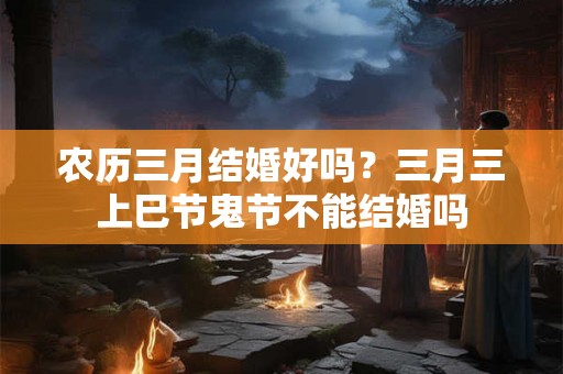 农历三月结婚好吗？三月三上巳节鬼节不能结婚吗