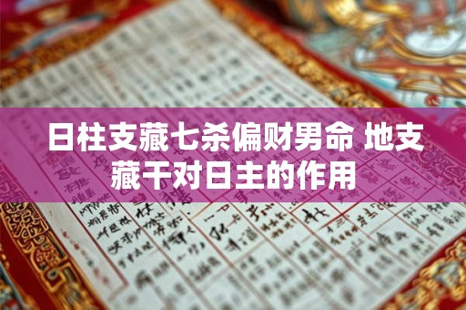 日柱支藏七杀偏财男命 地支藏干对日主的作用