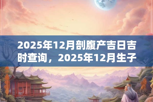2025年12月剖腹产吉日吉时查询,2025年12月生子吉日 2025年12月剖腹产吉日吉时查询,2025年12月生子吉日