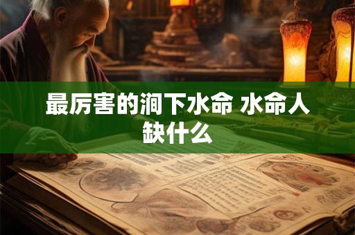 最厉害的涧下水命 水命人缺什么 最厉害的涧下水命 水命人缺什么