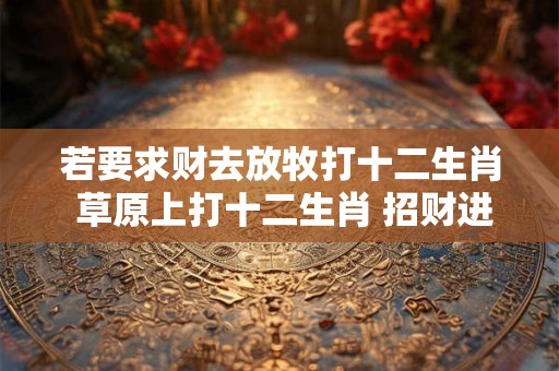 若要求财去放牧打十二生肖 草原上打十二生肖 招财进宝！