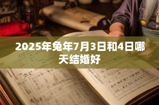 2026年兔年7月3日和4日哪天结婚好 2026年兔年7月3日和4日哪天结婚好