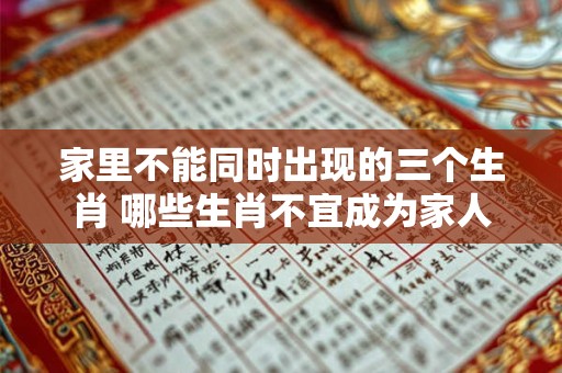 家里不能同时出现的三个生肖 哪些生肖不宜成为家人 家里不能同时出现的三个生肖 哪些生肖不宜成为家人
