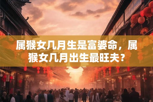 属猴女几月生是富婆命，属猴女几月出生最旺夫？