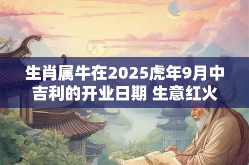 生肖属牛在2025虎年9月中吉利的开业日期 生意红火开业日子