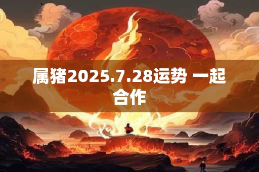 属猪2025.7.28运势 一起合作