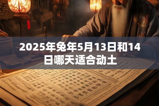 2025年兔年5月13日和14日哪天适合动土 2025年兔年5月13日和14日哪天适合动土