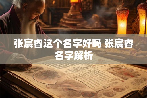 张宸睿这个名字好吗 张宸睿名字解析
