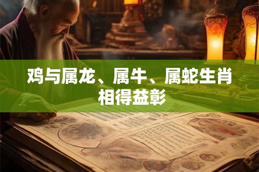 鸡与属龙、属牛、属蛇生肖 相得益彰