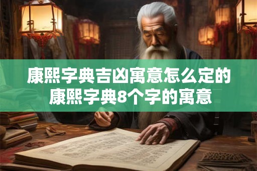 康熙字典吉凶寓意怎么定的 康熙字典8个字的寓意