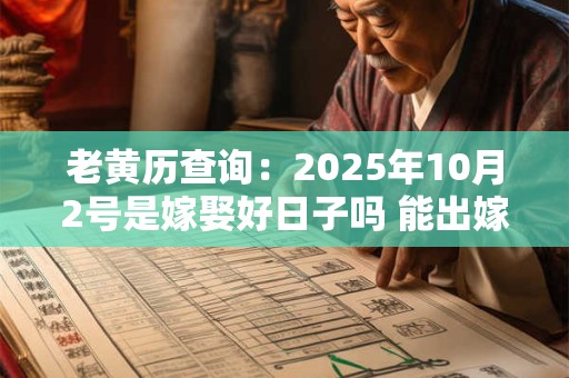 老黄历查询：2025年10月2号是嫁娶好日子吗 能出嫁吗