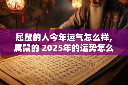 属鼠的人今年运气怎么样,属鼠的 2025年的运势怎么样