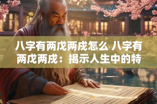 八字有两戊两戍怎么 八字有两戊两戍：揭示人生中的特殊命运