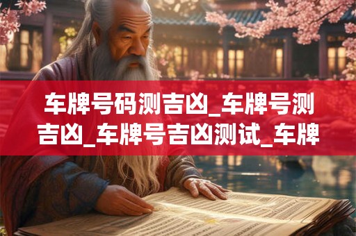 车牌号码测吉凶_车牌号测吉凶_车牌号吉凶测试_车牌号吉凶查询