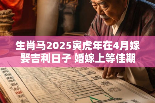 生肖马2025寅虎年在4月嫁娶吉利日子 婚嫁上等佳期