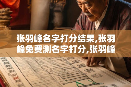 张羽峰名字打分结果,张羽峰免费测名字打分,张羽峰周易免费测名字打分