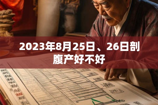 2023年8月25日、26日剖腹产好不好