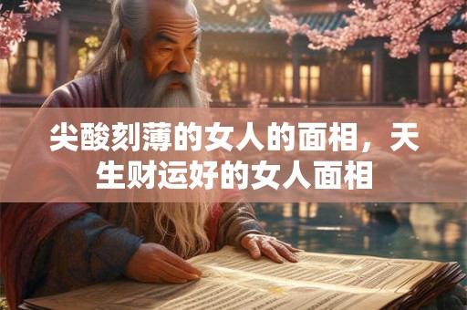 尖酸刻薄的女人的面相,天生财运好的女人面相 尖酸刻薄的女人的面相,天生财运好的女人面相