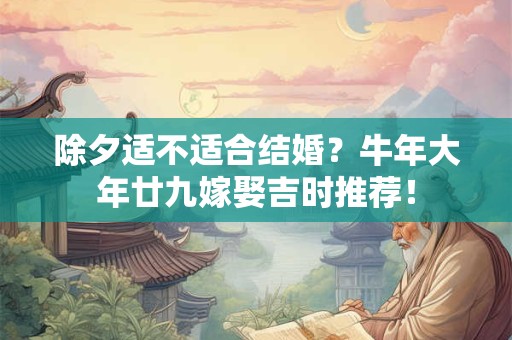 除夕适不适合结婚？牛年大年廿九嫁娶吉时推荐！