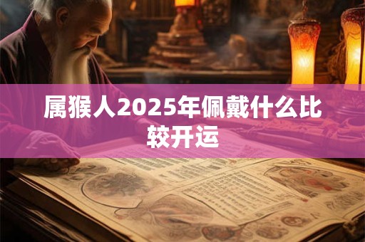 属猴人2025年佩戴什么比较开运
