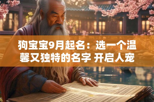狗宝宝9月起名：选一个温馨又独特的名字 开启人宠新篇章