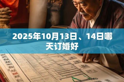 2025年10月13日、14日哪天订婚好 2025年10月13日、14日哪天订婚好