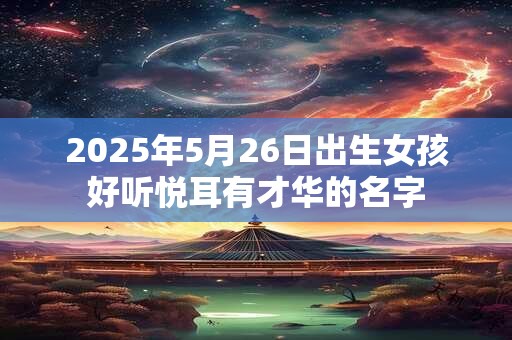 2025年5月26日出生女孩好听悦耳有才华的名字 2025年5月26日出生女孩好听悦耳有才华的名字