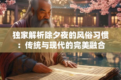 独家解析除夕夜的风俗习惯：传统与现代的完美融合