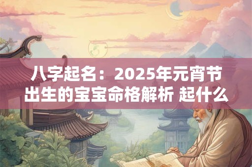 八字起名：2025年元宵节出生的宝宝命格解析 起什么名字最好