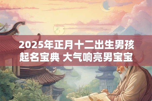 2025年正月十二出生男孩起名宝典 大气响亮男宝宝名
