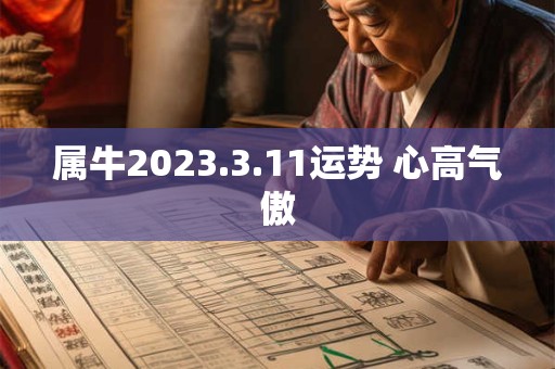 属牛2023.3.11运势 心高气傲 属牛2023.3.11运势 心高气傲