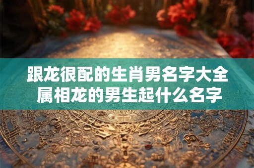 跟龙很配的生肖男名字大全 属相龙的男生起什么名字