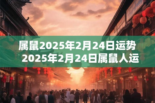 属鼠2025年2月24日运势  2025年2月24日属鼠人运势详解