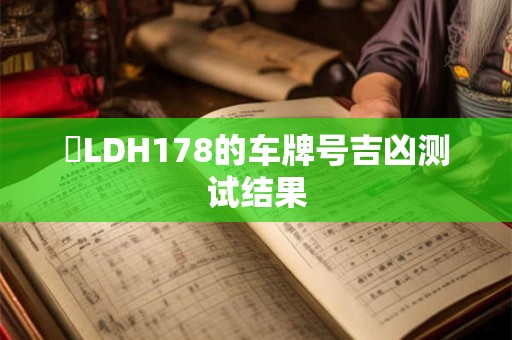 粵LDH178的车牌号吉凶测试结果