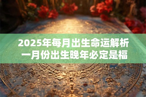 2025年每月出生命运解析 一月份出生晚年必定是福寿双全