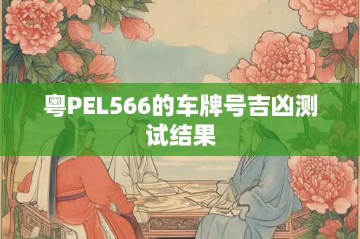 粤PEL566的车牌号吉凶测试结果