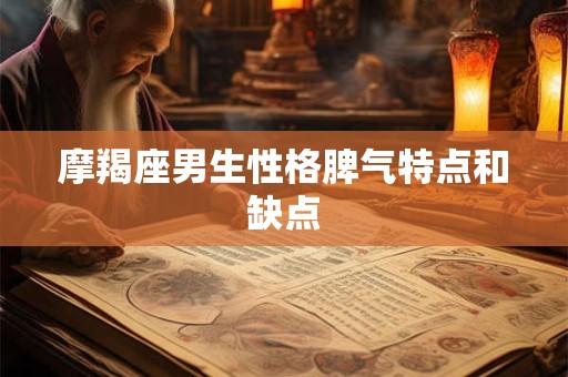 摩羯座男生性格脾气特点和缺点