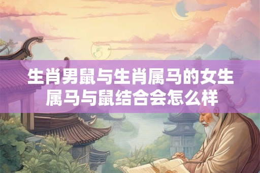 生肖男鼠与生肖属马的女生 属马与鼠结合会怎么样