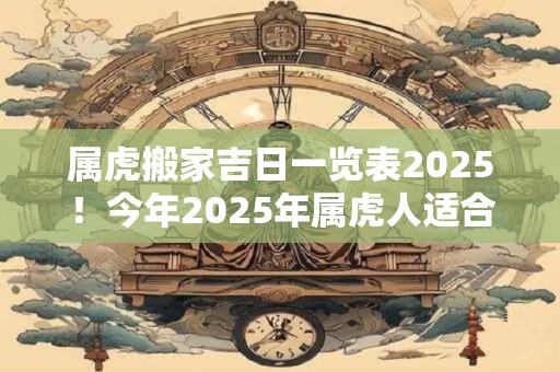 属虎搬家吉日一览表2025！今年2025年属虎人适合搬家乔迁吗