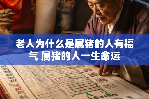 老人为什么是属猪的人有福气 属猪的人一生命运