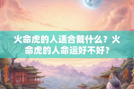 火命虎的人适合戴什么？火命虎的人命运好不好？