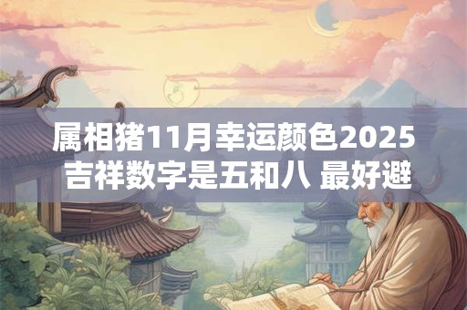 属相猪11月幸运颜色2025 吉祥数字是五和八 最好避开褐色